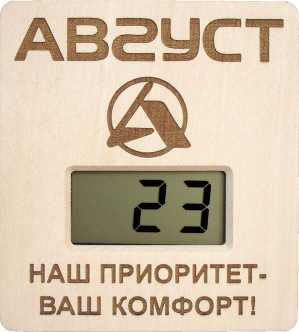 Подарочная версия эксклюзивной модели термометра ТЭС-Люкс. Передняя панель из липы