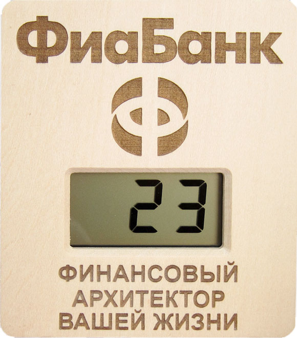 Подарочная версия эксклюзивной модели термометра ТЭС-Люкс. Передняя панель из липы